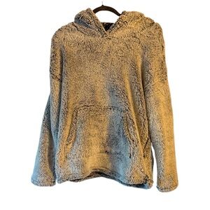 BRAND NEW FUR PULLOVER HOODIE GRAY/BK 
UNISEX L